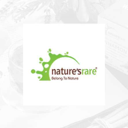 Nature’s Rare logo with green organic splash design and the tagline “Belong To Nature